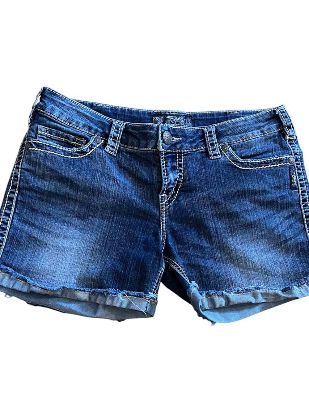 Silver McKenzie Low Rise Rolled Hem Shorts size 32